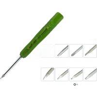 10Piece Mini Green Screwdriver PVC Handle+Cr-V Scredriver Bits Phillips Slotted Trox Pentalobe Y Type for Phone Repair Tool