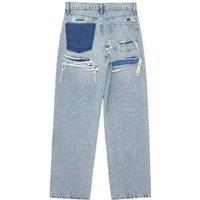 Women's Fashion Jeans Solid Colour Loose Trousers Gradient Colour Casual Streetwear Pant Broken
