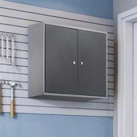 Voltsify Wall Mounted Lockable Pegboard Tool Cabinet for Garage, Workshop and Factory