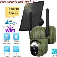 4MP 4G/WIFI Solar Security Camera Wireless Outdoor WiFi Human/Animal Detection 2-Way Talk IP66