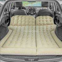 New Car Inflatable Bed Air Travel Mattress PVC and Flocking Car Inflatable Bed Adults Beige Black Gray for For Most Small Car