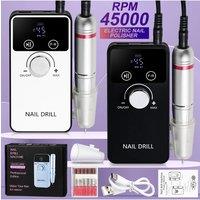 45000RPM Professional Electric Nail Drill Machine Rechargeable for Gel Nail Polish Portable NailFile Manicure Tool