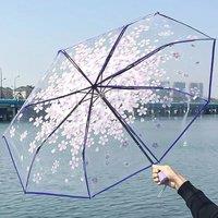 Korean Umbrella Folding Cute Korean Mini Fresh Simple Sen Series Japanese Cherry Blossom