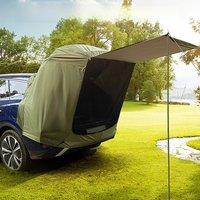 1 Set of Camping Tent SUV Cabin with Awning Large Space Wide View Car Tailgate Tear-proof Tent
