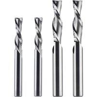 Dreanique 1pc Down Cut 2 Flute Spiral Carbide Milling Cutter 3.175 4 6 8mm Router Bit End Mill Wood MDF Downcut