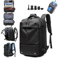 Vacuum Compression Backpack with Vacuum Pump Expandable Travel Backpack for Men Women Airline