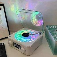 Retro Vinyl Wireless Speakers Turntable Record Player 3D Stereo HIFI Bass Bluetooth Speaker Sleep