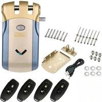 Wafu 019 Door Lock Wireless Control Smart Lock With Remote Controllers Smart Lock Security Door Easy Installing Indoor
