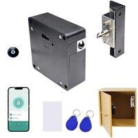Tuya APP Smart NFC Electronic Locks for Drawer Hidden Card Lock for Wooden Cabinet Cupboard Pantry