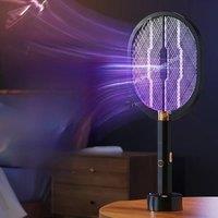 2025 Upgraded 3000V Electric Mosquito Racket With Purple Killer Lamp TYPE-C Rechargeable Bug Zappers Fly Swatter