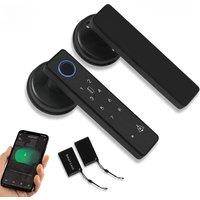WiFi Tuya APP Biometric Fingerprint Smart Door Lock Password RFID IC Card Keyless Remote Unlocking