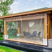 Clear Waterproof Tarp with Seal Ring - Rainproof Outdoor Garden Cover for Patio, Chicken Coop, Porch