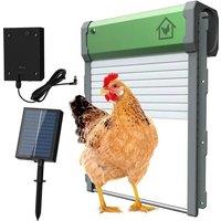 Auto Chicken Coop Door Solar Powered Chicken Door with Timer / Light Sensor / Manual Mode Aluminum