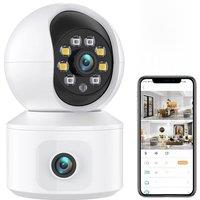 4K 6MP WiFi Camera Dual Screen Baby Monitor Home Secuiry Camera Ai Human Detection Color Night