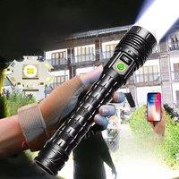 10000mAh High Power Led Flashlight 5000M Long Range Torch Rechargeable Ultra Powerful Outdoor