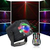 3IN1 DJ Disco Party Light Stage Laser Light Sound Activated LED Magic Ball Light LED Strobe Light With Remote for Christmas Club