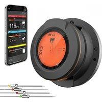2025 Upgrade Outdoor Digital Wireless Bluetooth Dome Cooking Food Meat Thermometer For BBQ Charcoal Grill And Oven Smoker