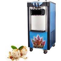 Stainless Steel 3-Flavor Soft Ice Cream Machine Vertical Multifunctional Strawberry Sundae Machine