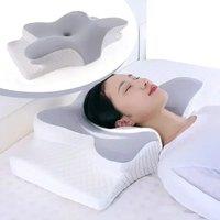 Memory Foam Pillows Butterfly Shaped Relaxing Cervical Slow Rebound Neck Pillow Pain Relief Sleeping