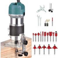 Electric Wood Router Trimmer Speed Adjustable Woodworking Milling Cutter Machine Electric Trimmer Wood Edge Router Power Tool