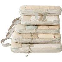 5pcs Compressible Storage Bag For Travel Luggage Organizer Packing Cubes Clothes Storage Bags