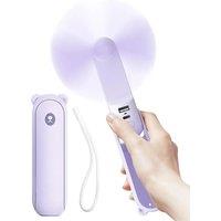 JISULIFE Handheld Fan, 4500mAh Battery 37hrs Runtime, 3 Speeds, Pocket Portable Folding Personal Fan with Power Bank Flashlight