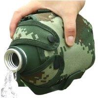 1L Outdoor Sports Water Bottle Military Camping Water Bottle With Pouch Canteen Bottle Camping