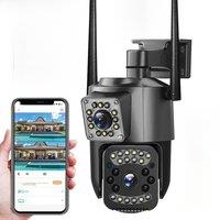 4K 8MP Dual Lens WiFi IP Camera Free 256GB memory card gift Night Vision Ai Human Detect PTZ Outdoor