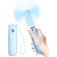 JISULIFE Handheld Fan, 4500mAh Battery 37hrs Runtime, 3 Speeds, Pocket Portable Folding Personal Fan with Power Bank Flashlight