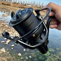 High Speed 4.8:1 Gear Ratio Fishing Reel Soft Touch Metal Handle Max Drag