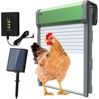 Automatic Chicken Coop Door Solar Powered Aluminum Alloy Chicken Door with Timer / Light Sensor /