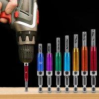 4/7Pcs Self Centering Drill Bit Set 5/64''-1/4'' Hex Shank Self Center Hinge Drill Bits Tool for