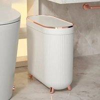 Luxury Bathroom Trash Can for Kitchen with Lid Dustbin Waterproof Trash Bin Wastebasket 12L Large