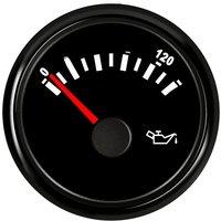 Auto 0-10Bar Red Backlight Oil Pressure Gauges 0-145Psi Sus316L Bezel Pointer Oil Pressure Meters 9-32v for Car Truck Boat Yacht