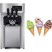 Ice Cream Machine Vertical 3 Flavors Soft Ice Cream Machine Commercial Soft Serve Italian Ice Cream Maker