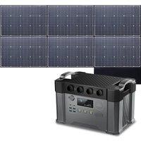 ALLPOWERS Portable Power Station 2400W with 600W Folable Solar Panel , 4x 2400W AC Outlets for RV Camping Home Emergency Travel