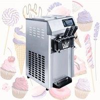 Commercial Electric Desktop Small Soft Serve Ice Cream Machine 3 Flavors Ice Cream Maker With Forecooling Preservation