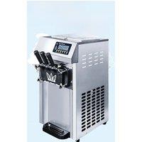 Soft Ice Cream Maker Commercial Desktop 2+1 Flavors Sweet Cones Freezing Equipment Vending Machine