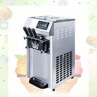 Commercial Soft Ice Cream Machine For Summer Snack Shop Cafe Milk Tea Shop Cold Drink Shop 2+1 Flavors Ice Cream Maker
