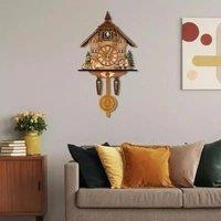 European Style Retro Wall Clock German Black Forest Cuckoo Clock Retro Nordic Style Wooden Cuckoo Wall Clock For Living Room