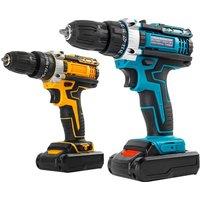 21v Multi-Functional Rechargeable Impact Drill Lithium Battery Flash Gun Drill Electric Screwdriver Electric Drill Set ???? ???