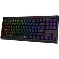 Redragon 588 Wired RGB Mechanical Gaming Keyboard, 87 Keys TKL Compact Keyboard Wrist Rest, Red Switches