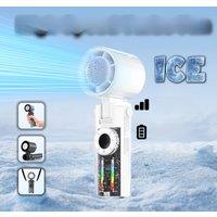 Rechargeable Electric Handheld Fan 100 Speeds,Cooling Portable Fan,Fan With RGB Lighting,Foldable Mini Air Cooling Turbo Fan