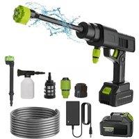 30bar 300W Brushless Electric High-pressure Washing Machine 6-in-1 Garden Water Gun Fair for Makita