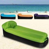 Outdoor Beach Lazy Inflatable Sofa Portable Folding Air Sofa Garden Sleeping Bag Bed Oxford Cloth