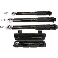 2-210N.m Torque Wrench 1/2 3/8 1/4 Square Drive Preset Car Torques Keys For Bicycle Automotive Force Measure Workshop Hand Tools