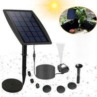 2.5/5W Solar Fountain Pump,with 6Nozzles Solar Powered Pump for Bird Bath,Pond,Garden Water Fountain