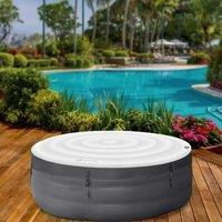 145 Cm Diameter Jacuzzi Inflatable Cover Energy Saving Round Hot Tub Lid Outdoor Spa Pool Windproof