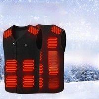 16 Areas Fast Heated Vest Winter Outdoor Hunting Men Women Vest Heated Jackets Sleeveless Plus