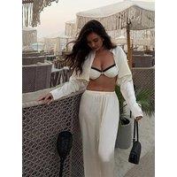Sexy Loose Brown Satin Skirt 2 Piece Sets Women Outfit 2025 Fashion Long Sleeve Crop Top With High